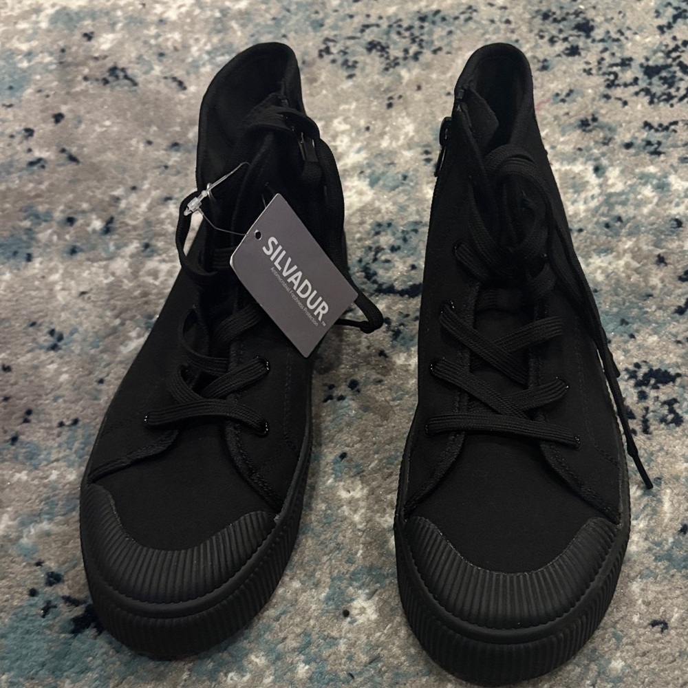 Women's Black High-Top Sneakers